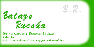 balazs rucska business card